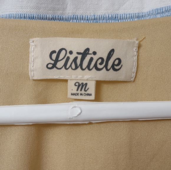 Listicle Baby Doll Tunic, Yellow, Medium - Picture 3 of 3